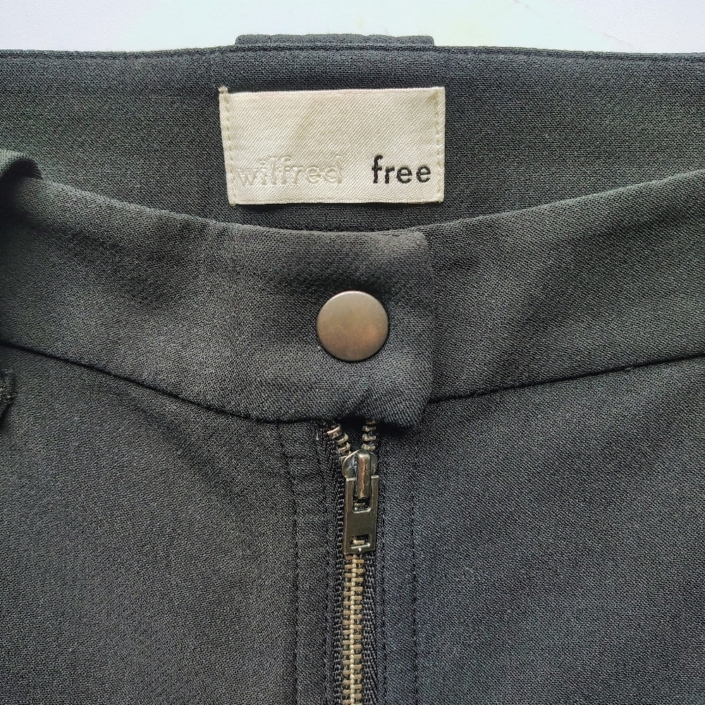 Wilfred free by Aritzia women's allwaze Exposed Front Zip high-rise pants sz 6. - Picture 15 of 17